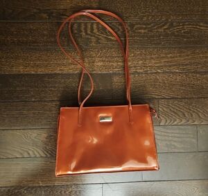Elegant Rust Faux Leather Tote Bag